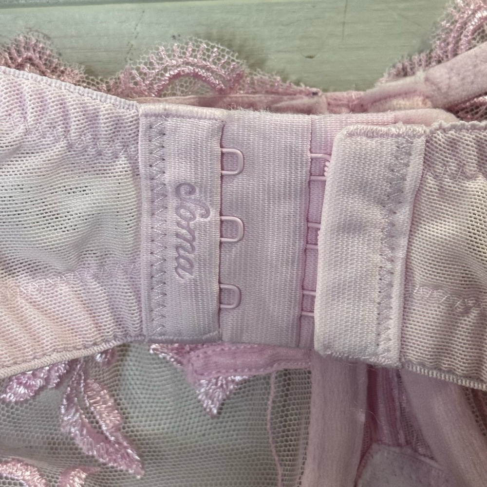 Soma Sensuous Lace Unlined Balconette Bra - Light Purple Size 40D - Picture 8 of 8